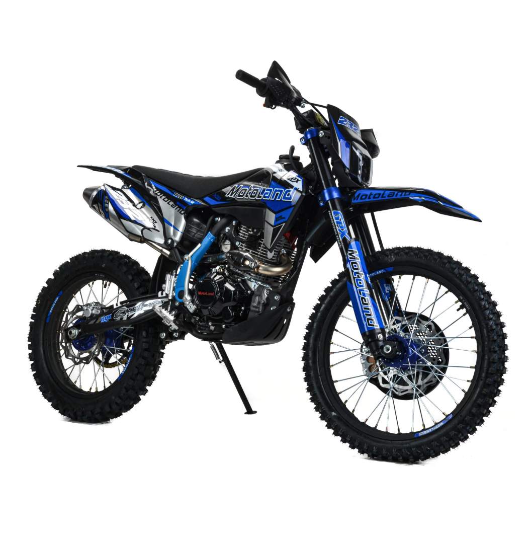Мотоцикл Кросс Motoland XT300 HS (175FMM 4V) синий РАСПРОДАЖА
