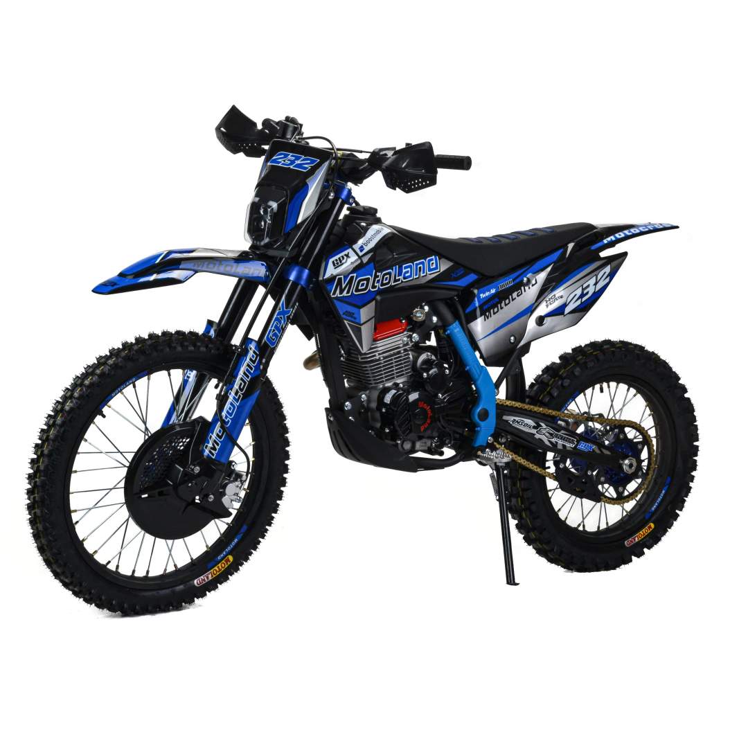 Мотоцикл Кросс Motoland XT300 HS (175FMM 4V) синий РАСПРОДАЖА