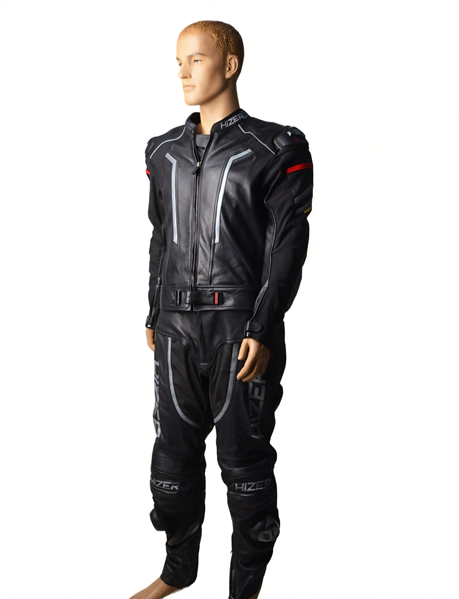 Комбинезон мотоциклетный (кожа) HIZER CE-1070 Gray (M)
